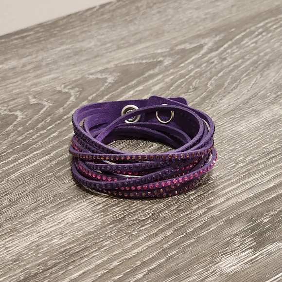Swarovski crystal double wrap bracelet deals